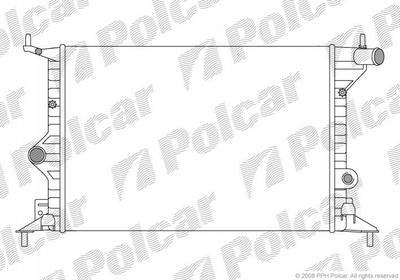 Радіатор охолодження двигуна Polcar 551608B1 Opel Vectra 90499822, 90528302