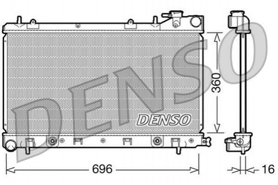 Радиатор охлаждения двигателя DENSO DRM36002 Subaru Forester 45111SA030