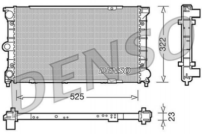 Радиатор охлаждения двигателя DENSO DRM32031 Volkswagen Polo 867121253G, SE029117000A