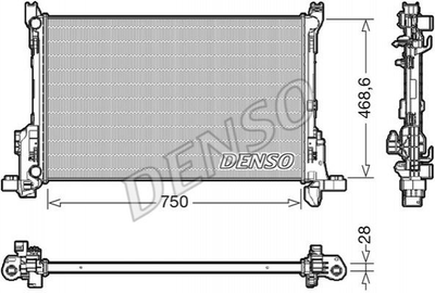 Радіатор охолодження двигуна DENSO DRM09175 Opel Vivaro; Renault Trafic 4422502, 93868353, 214104344R