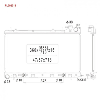 Радіатор охолодження двигуна KOYORAD PL092218 Subaru Forester X4511SA151, X4511SA141, X4511SA091