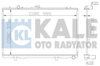 Радиатор охлаждения двигателя KALE 362200 Mitsubishi L200 MR127853