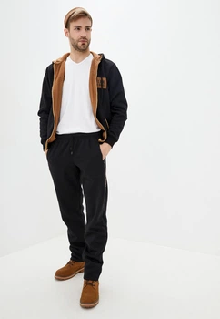 Костюм теплий Tailer трикотажний із вставками із замші 50 Чорний (502)