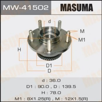 Подшипник ступицы MASUMA MW41502 Mazda 626, 6, Xedos 9 G14V2615XB, G14V2615X, G14V2615XA