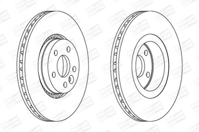Тормозные диски CHAMPION 562643CH1 Volvo V60, XC70, S60, V70, S80; Ford S-Max, Galaxy; Land Rover Freelander 1380046, 1404955, 1405509