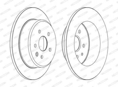 Тормозные диски FERODO DDF1499C Lexus IS, GS 4243153011, 4243130260, 4243153010