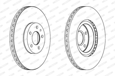 Тормозные диски FERODO DDF156C Alfa Romeo 156; Fiat Doblo, Tipo; Opel Combo 0060569163, 0060571548, 0060622077