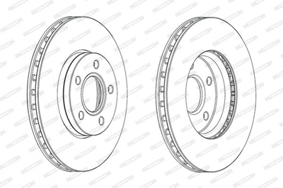 Диски гальмівні FERODO DDF2062C Ford Focus, C-Max 1686723, 1790221, 1686722