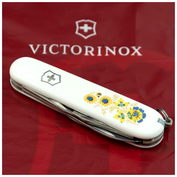 Ніж Victorinox Spartan Ukraine White Квіти (1.3603.7_T1050u)
