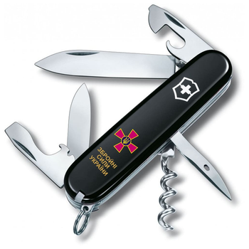 Нож Victorinox Spartan Army Black Емблема ЗСУ + Напис ЗСУ (1.3603.3_W1011u)