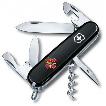 Ніж Victorinox Spartan Army Black Емблема СВ ЗСУ (1.3603.3_W0020u)