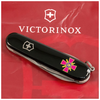 Ніж Victorinox Spartan Army Black Емблема СВ ЗСУ (1.3603.3_W0020u)