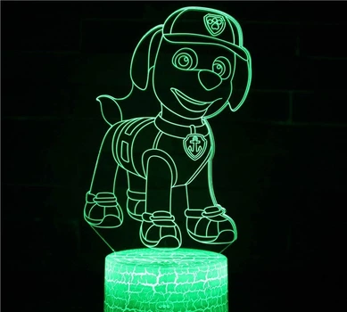 3D светильник ночник Paw Patrol Щенячий патруль Зума 18 см разноцветный