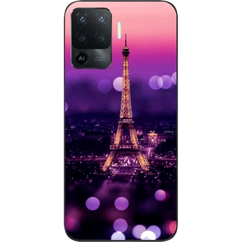 Силиконовый чехол SMTT для Oppo A94 4G с картинкой Париж ночью