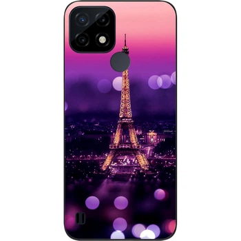 Силиконовый чехол SMTT для Realme C21 с картинкой Париж ночью