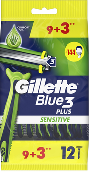 Станок для гоління Gillette Blue 3 Sensitive 9 + 3 шт (7702018490646)