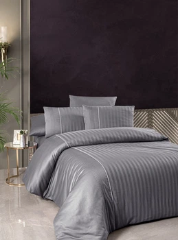 Постельное белье First Choice Deluxe Satin DARK 200х220 Modalife Quicksilver