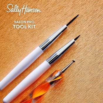 Набір для малювання на нігтях Sally Hansen Salon Pro Nail Tool Kit 3 шт (3616302748693)