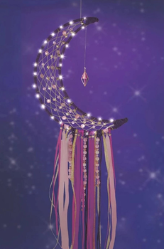Набір для виготовлення біжутерії Make It Real фіолетовий ловець снів з лампочками (695929014179)