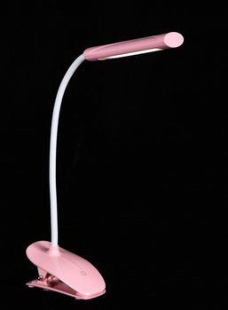 USB-лампа на прищіпці сенсорна 18003 Рожева (Pink) (настільна лампа для школяра, манікюру, читання, USB)