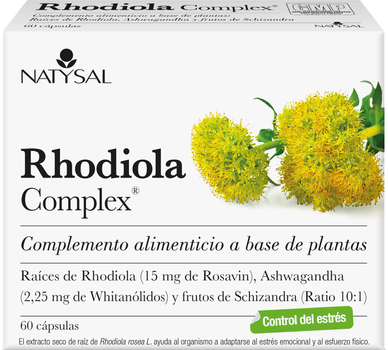 Натуральна харчова добавка Natysal Rhodiola Complex 60 капсул (8436020323003)