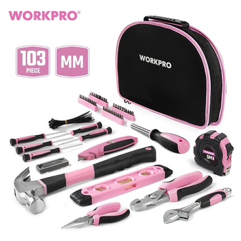 Набор инструментов универсальный женский розовый WORKPRO (103 пред.) PRO WP206818