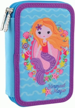 Пенал подвійний HP-01 Mermaid 20x13x4,5 см Бірюзовий Smart