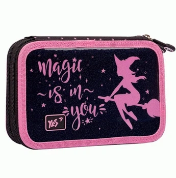 Пенал подвійний HP-01 Little Witch 20x13x4.5 см чорний Yes