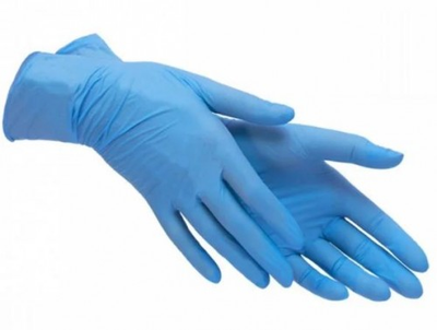 Одноразові рукавички нітрилові Vogt Medical 100 шт в упаковці Розмір M Сині