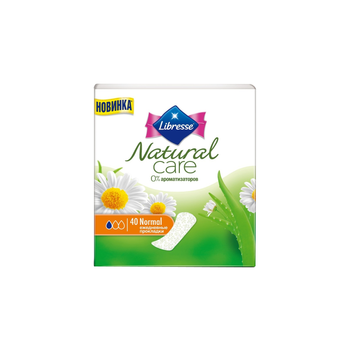 Щоденні прокладки Libresse Natural Care Pantyliners Normal 40 шт (7322540523263)