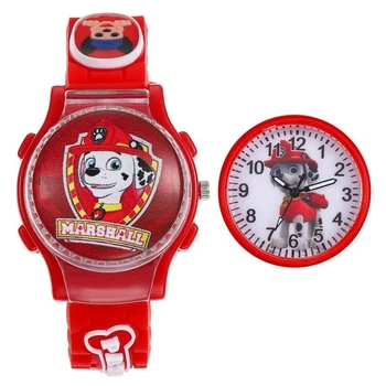 Детские часы Paw Patrol щенячий патруль Маршал Красный