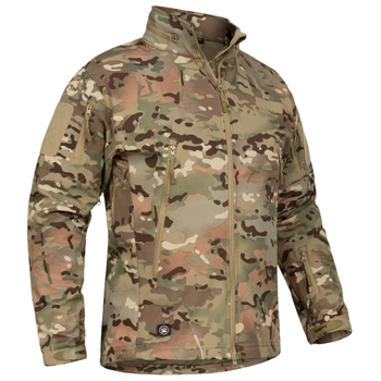 Тактическая куртка Soft Shell Multicam софтшелл, армейская, водонепроницаемая с капюшоном р.S