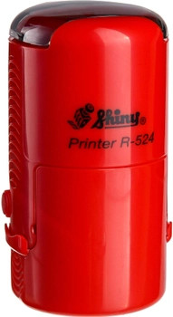 Оснастка для круглой печати d 24 мм Shiny R-524 красный корпус с крышкой (4710850524668)