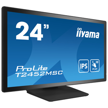 Монітор РК 23.8" Iiyama T2452MSC-B1 IPS 1920х1080 60Гц сенсорний екран Чорний