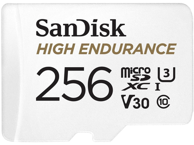 Карта памяті microSDXC SanDisk High Endurance 256Gb class 10 V30 (100Mb/s) +adapterSD SDSQQNR-256G-GN6IA