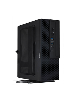 Корпус компьютерный mini-ITX GameMax ST102-2U3 с блоком питания 200Вт/Desktop Черный