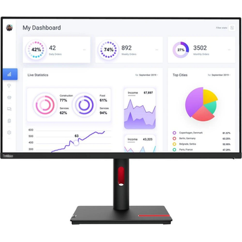 Монітор РК 31.5" Lenovo T32p-30 IPS 3840х2160 60Гц Display Port/HDMI/USB Type-C