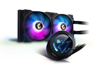Кулер для процессора Gigabyte AORUS WATERFORCE X 280 с подсветкой/2x140 Черный