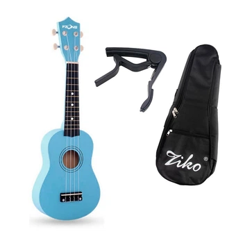 Укулеле Fzone FZU-002 (Blue) + чохол з утеплювачем, каподастр