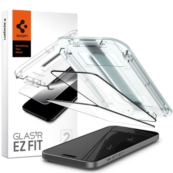 Защитное стекло Spigen Glas.TR "EZ FIT" FC (2 Pack) для iPhone 15 Plus Black (AGL06884)