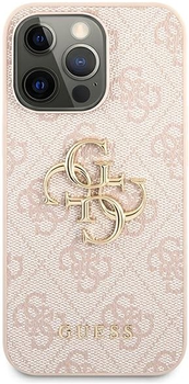 Панель Guess 4G Big Metal Logo для Apple iPhone 14 Pro Max Рожевий (3666339088811)