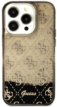 Etui plecki Guess Liquid Glitter Transculent do Apple iPhone 14 Pro Max Black (3666339116224)