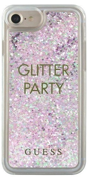 Etui plecki Guess Liquid Glitter Party do Apple iPhone 6/7/8/SE 2020/SE 2022 Purple (3700740398289)