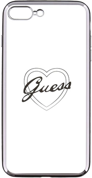 Etui plecki Guess Signature Hearts do Apple iPhone 7 Plus/8 Plus Silver (3700740386545)