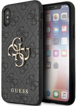 Панель Guess 4G Big Metal Logo для Apple iPhone X/XS Сірий (3666339118914)