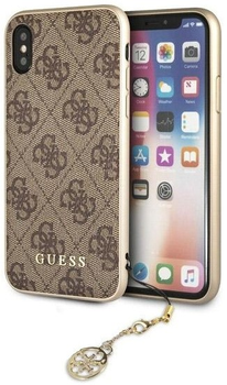 Etui plecki Guess 4G Charms Collection do Apple iPhone X/XS Brown (3700740434215)