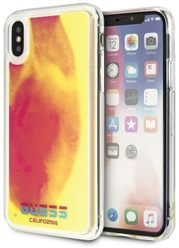 Etui plecki Guess California Glow in the dark do Apple iPhone X/XS Pink (3700740448854)