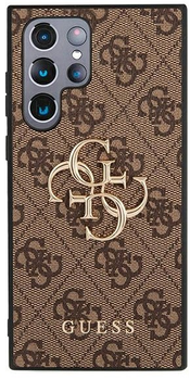 Etui plecki Guess 4G Big Metal Logo do Samsung Galaxy S22 Ultra Brown (3666339046675)