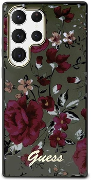 Etui plecki Guess Flower Collection do Samsung Galaxy S23 Ultra Khaki (3666339117276)