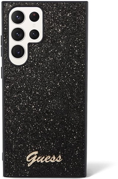 Etui plecki Guess Glitter Script do Samsung Galaxy S23 Ultra Black (3666339114770)